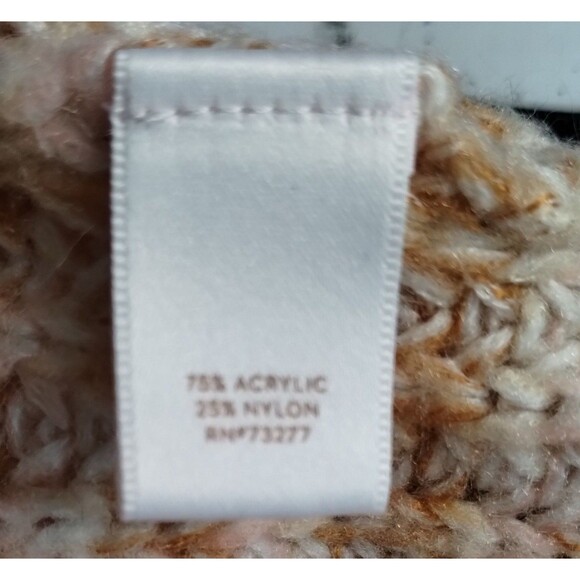 Peach Sweater Women's XXL Mock Turtleneck Long Sleeve Chunky Knit Boxy Baggy - Picture 6 of 7